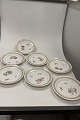 Set of 7 Bing and Grøndahl Early Pierced plate with flowers