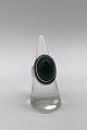 Georg Jensen Sterling Silver Ring No 46A (Green Agate)