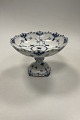 Royal Copenhagen Blue Fluted Full Lace Cake Bowl on Foot No 1020