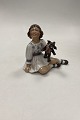 Dahl Jensen Figurine Girl with Play Toy Elephant No. 1204