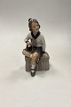 Dahl Jensen Figurine Girl with Christmas Goat No. 1158