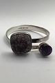 Bent Knudsen Sterling Silver Armring (Amethyst)